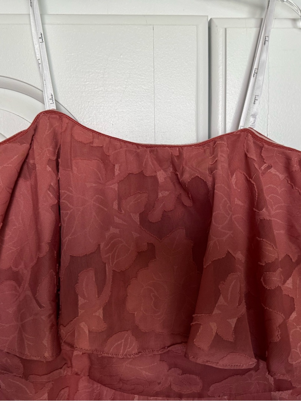 Lulu's Dusty Rose Ruffle Tiered Maxi Dress - Picture 4 of 12